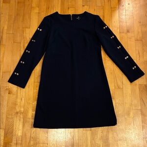 Ronni Nicole Navy Dress with Gold Accents